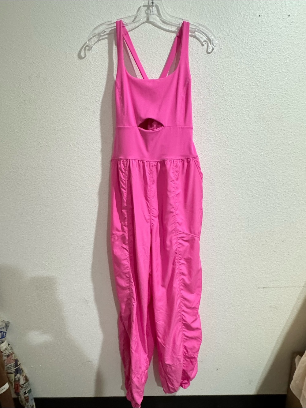 FP Movement by Free People Bright Pink Kids One-Piece Romper with Back Straps
